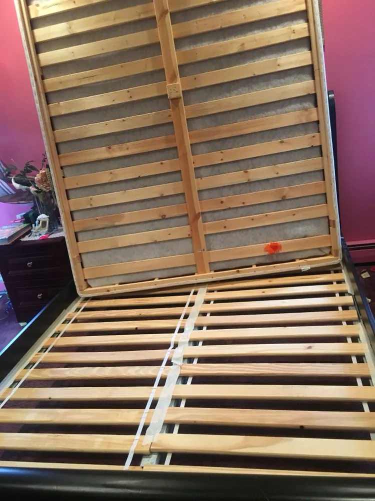 Furniture dismantled so cracks, joints, and hidden pest areas can be reached